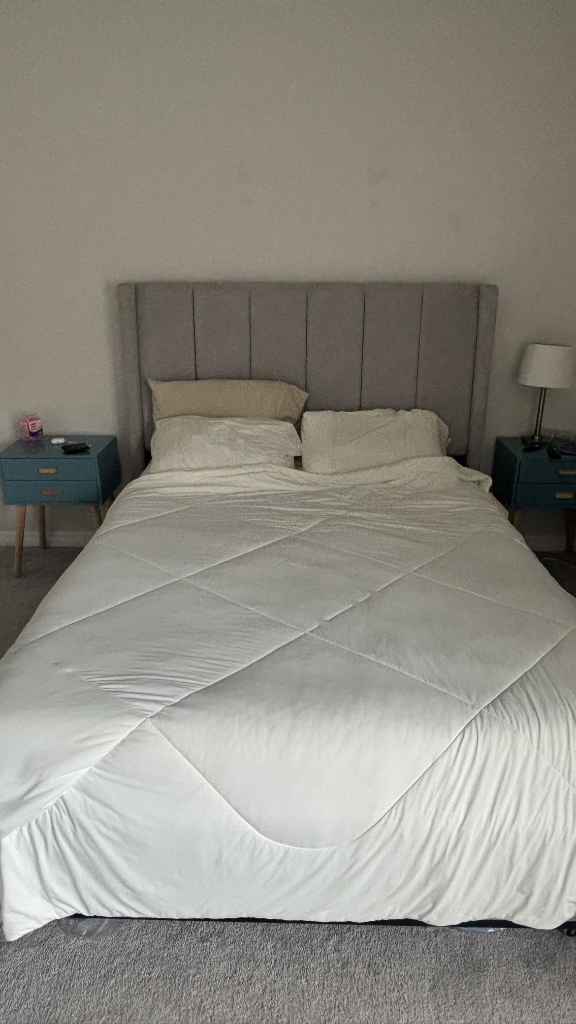 Queen Bed (Frame, Mattress, Box Spring