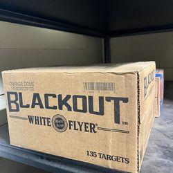 Blackout White Flyer Clay Pigeons. 