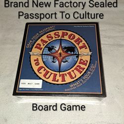 Brand New Factory Sealed Passport To Culture Board Game