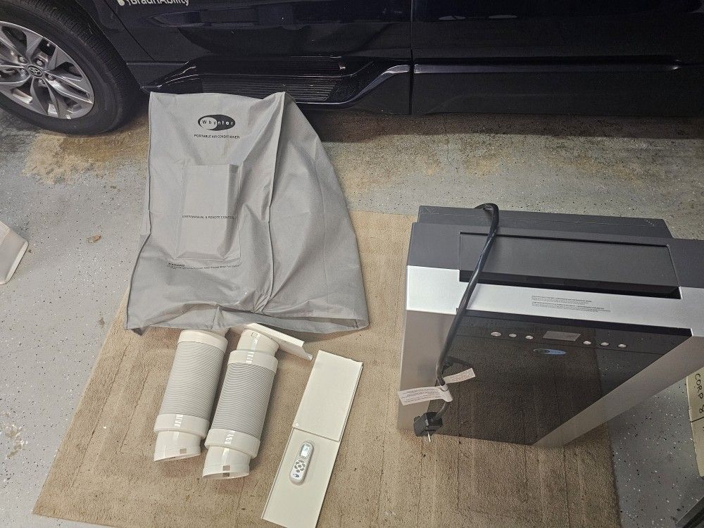 Whynter Portable Air Conditioner 14,000 BTU with Dual Hose Dehumidifier & Cooling Fan for 500 Sq Ft Rooms, Includes AC Unit Window Kit, ARC-14S (9,500