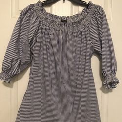 Conrad blouse blue and white stripes size 8