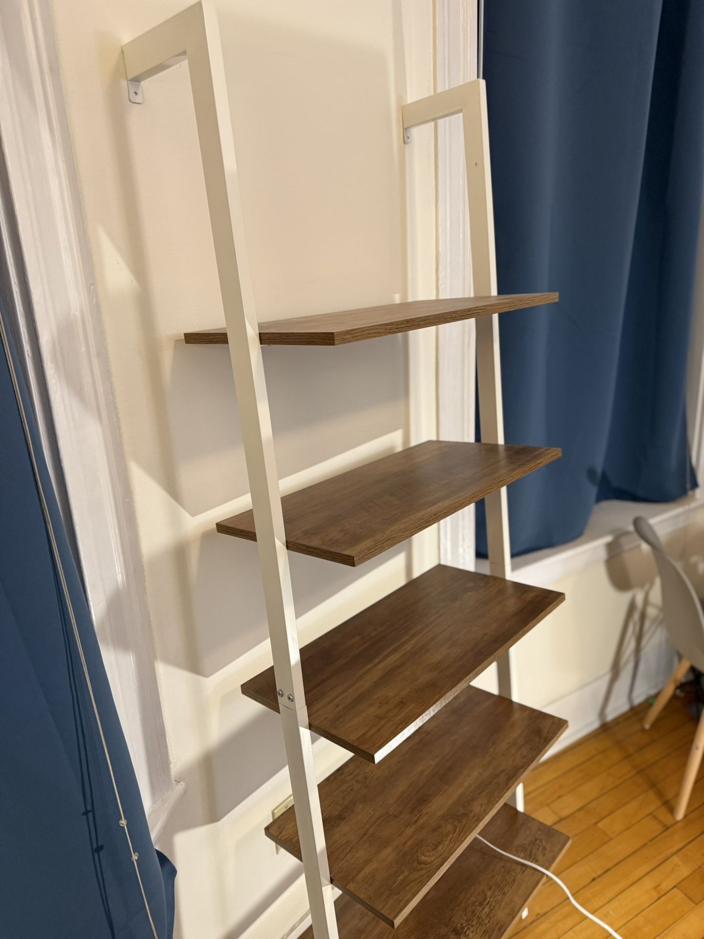 Book Shelf - Leaning Design With Option To Mount To Wall