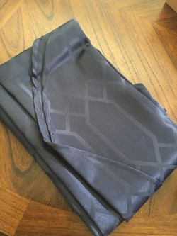 Dark blue round tablecloth