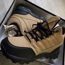 CALTO - 4 Inches Taller (Black/Tan ) - Hiking Style Boots THEY REALLY MAKE YOU 4IN TALLER