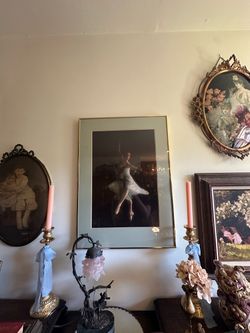 Framed Ballerina Photography Print Gold Frame