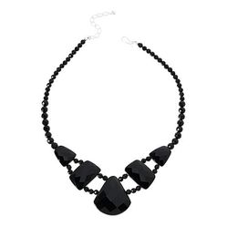 $135 Jay King Phosphosiderite with black chaledonc 861629 New $135 Jay King Phosphosiderite with black chaledoncy beads Reversible Necklace sterling s