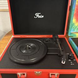 Feir Suitcase Turntable Record Player 