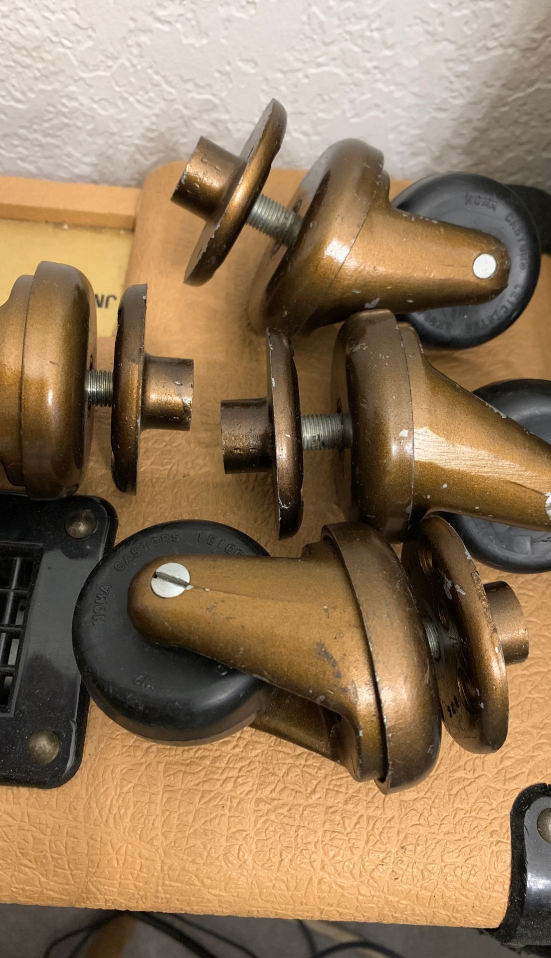 vintage (4) 1970’s gold Marshall Casters 250 for Sale in