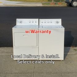 Excellent Condition Kenmore Washer And Electic Dryer Set.  Local Delivery With Warranty 