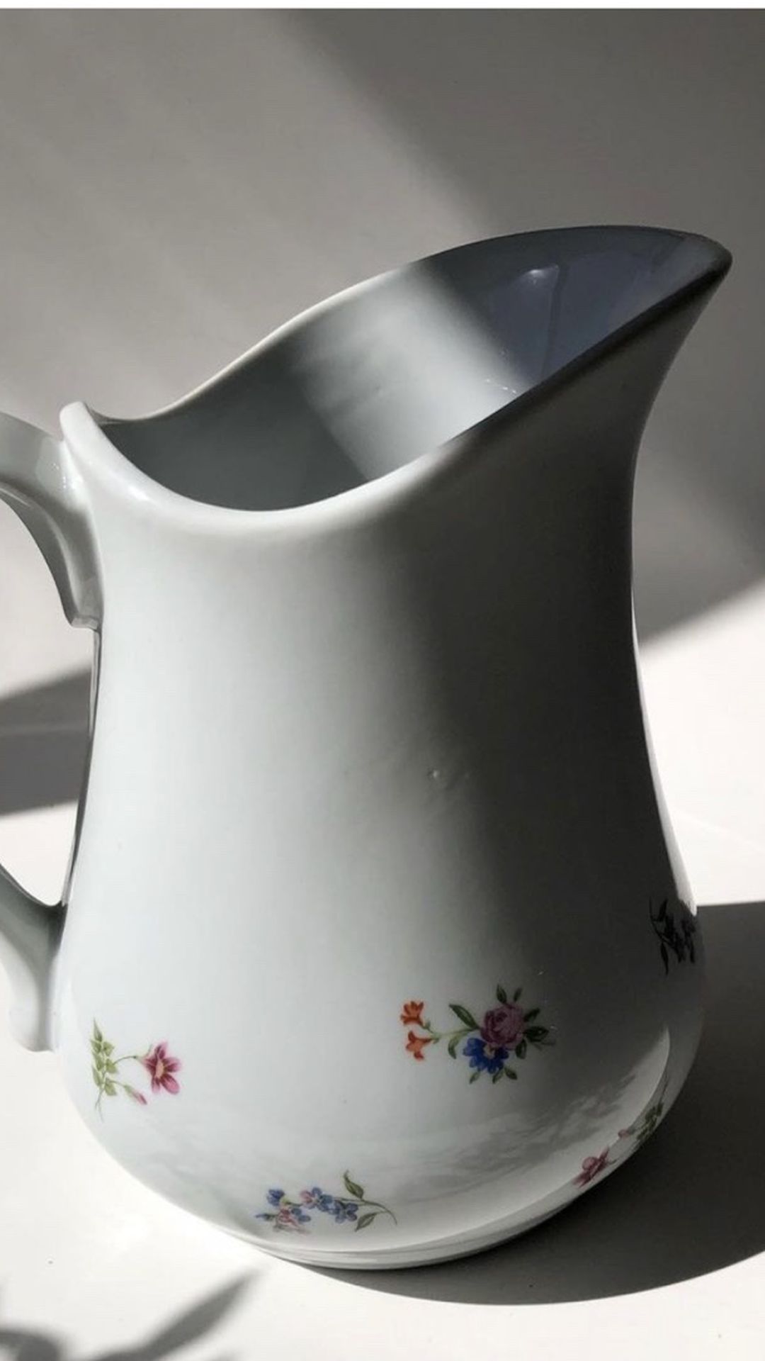 Porcelain Farmhouse Style Water Pitcher Or Flower Pot