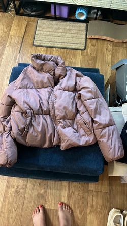 Purple puffer jacket