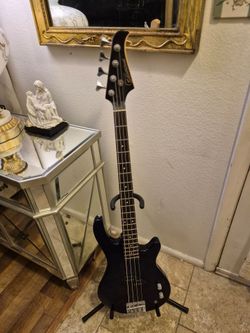 Bass Silvertone, Strap and Road-runner bag