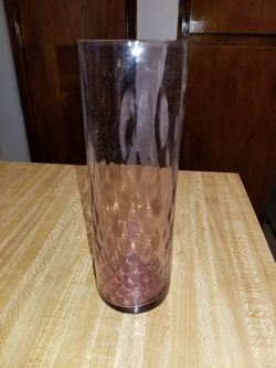Vintage Purpling Tall Tumbler Glass or Vase