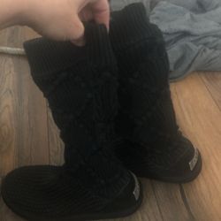 Black Crochet Style Ugh Boots Women’s Size 6