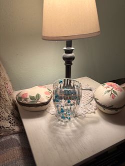 Double Wall Glass Mug with Dried Flowers