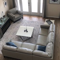 Living Room Furniture Leather Couch Sectional  