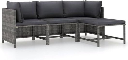 vidaXL 4-Piece Patio Lounge Set. BRWH-B0BJ11LGSR