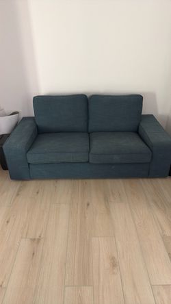 Teal Fabric 2-Seater Sofa