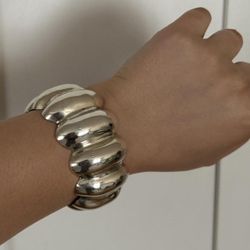 Vintage Taxco Mexico Sterling Silver 925 Chunky Bracelet(44)29