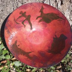 Handcrafted Enamel Copper Bowl By Barbara Culp