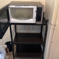 Microwave And Stand 