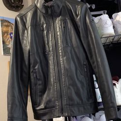 Calvin Klein Leather Bike Jacket