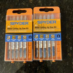 2x Spyder 5pc Metal Cutting Jig Saw Kit Nib