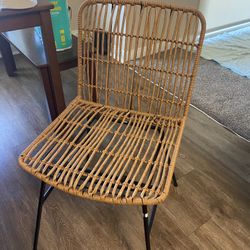 Woven chair or side table, indoor/outdoor 