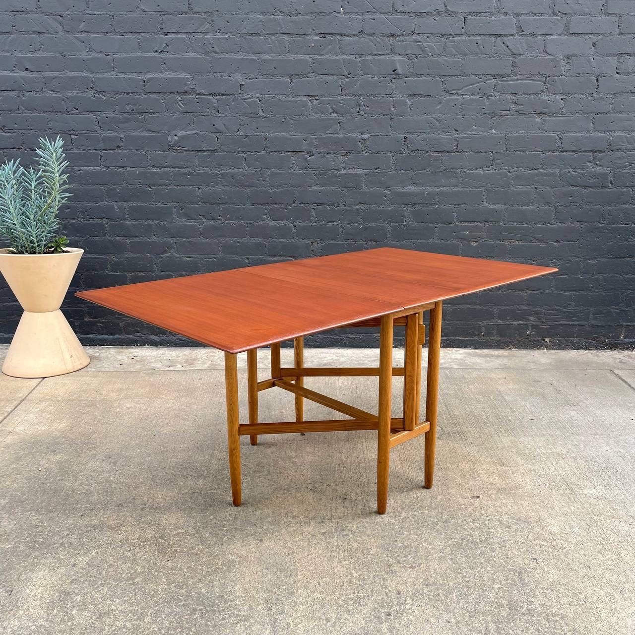 Mid-Century Modern Teak & Oak Dining Table, c.1950’s