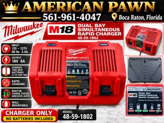 Milwaukee M18 Dual Bay Simultaneous Rapid Charger 48-59-1802