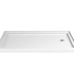 DreamLine Slim Line 42x60 Shower Base – Right Drain (White)