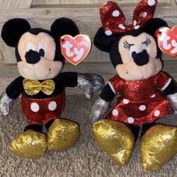 Mickey And Minnie Plushies