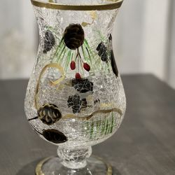 Christmas Style Glass Candle Holder/ Vase