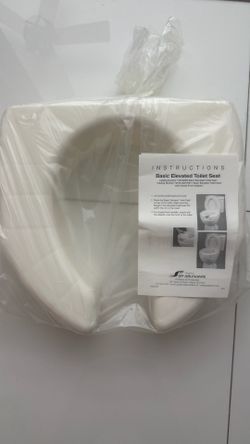 SP Ableware Basic Open-Front 3-Inch Elevated Toilet Seat - New (open box)