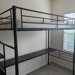Bed With Desk And Mattress 