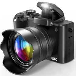 8K Digital Camera 88MP WiFi Vlogging Camera Cámara Digital con WiFi Autofocus, Touch Screen Brand NEW