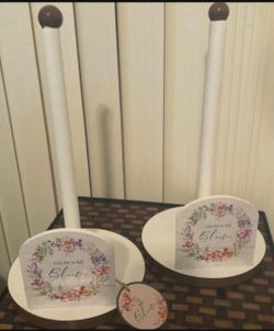 2 New Wooden Decorative Paper Towel Displays $25 Each Firm