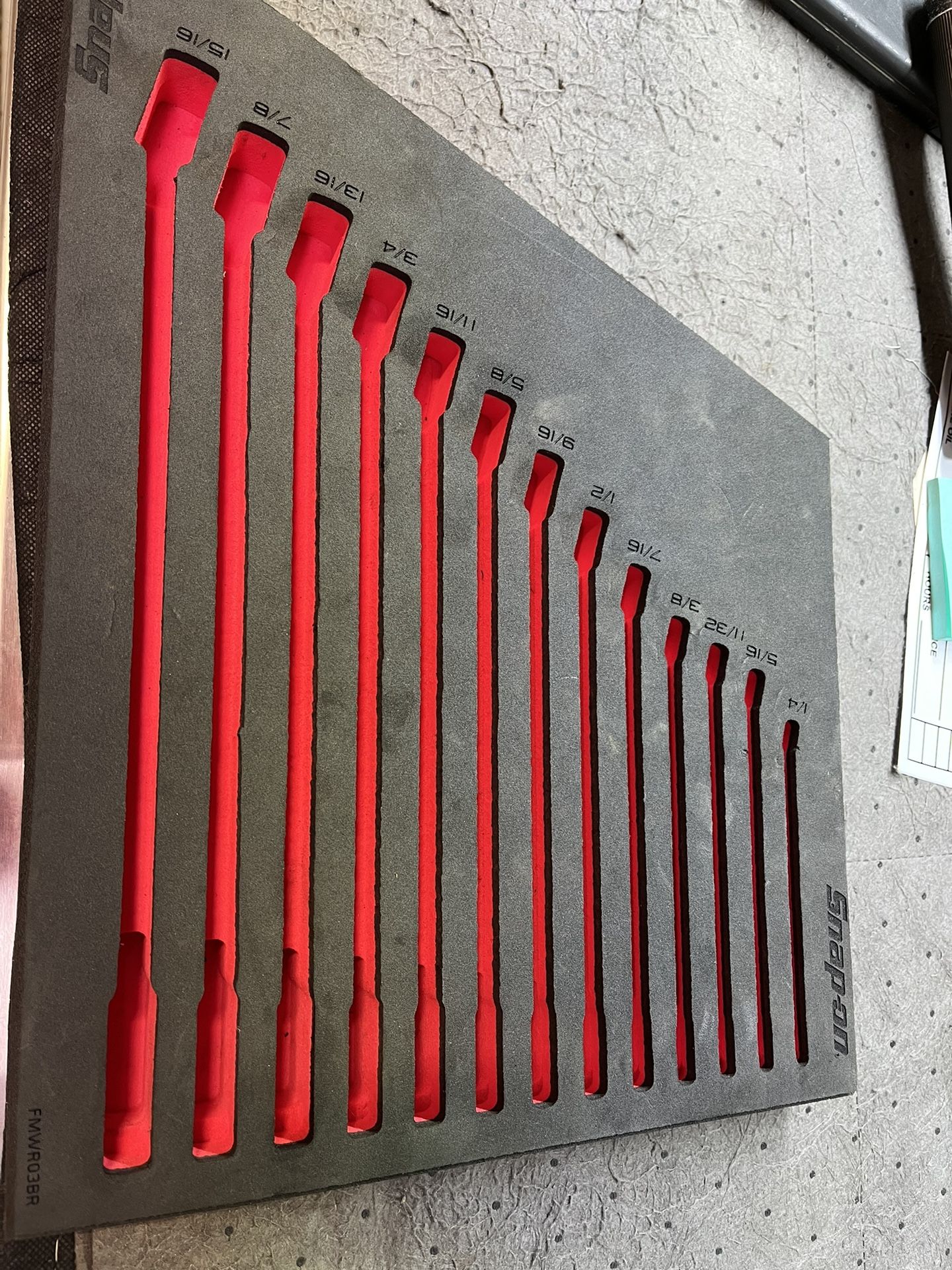 snap on tools, foam wrench tray