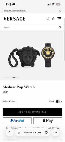 Versace Medusa pop watch