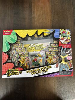Pokemon TCG Ascended Heroes Premium Poster Collection Lucario New Sealed