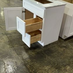30” Bathroom Vanity with drawers right