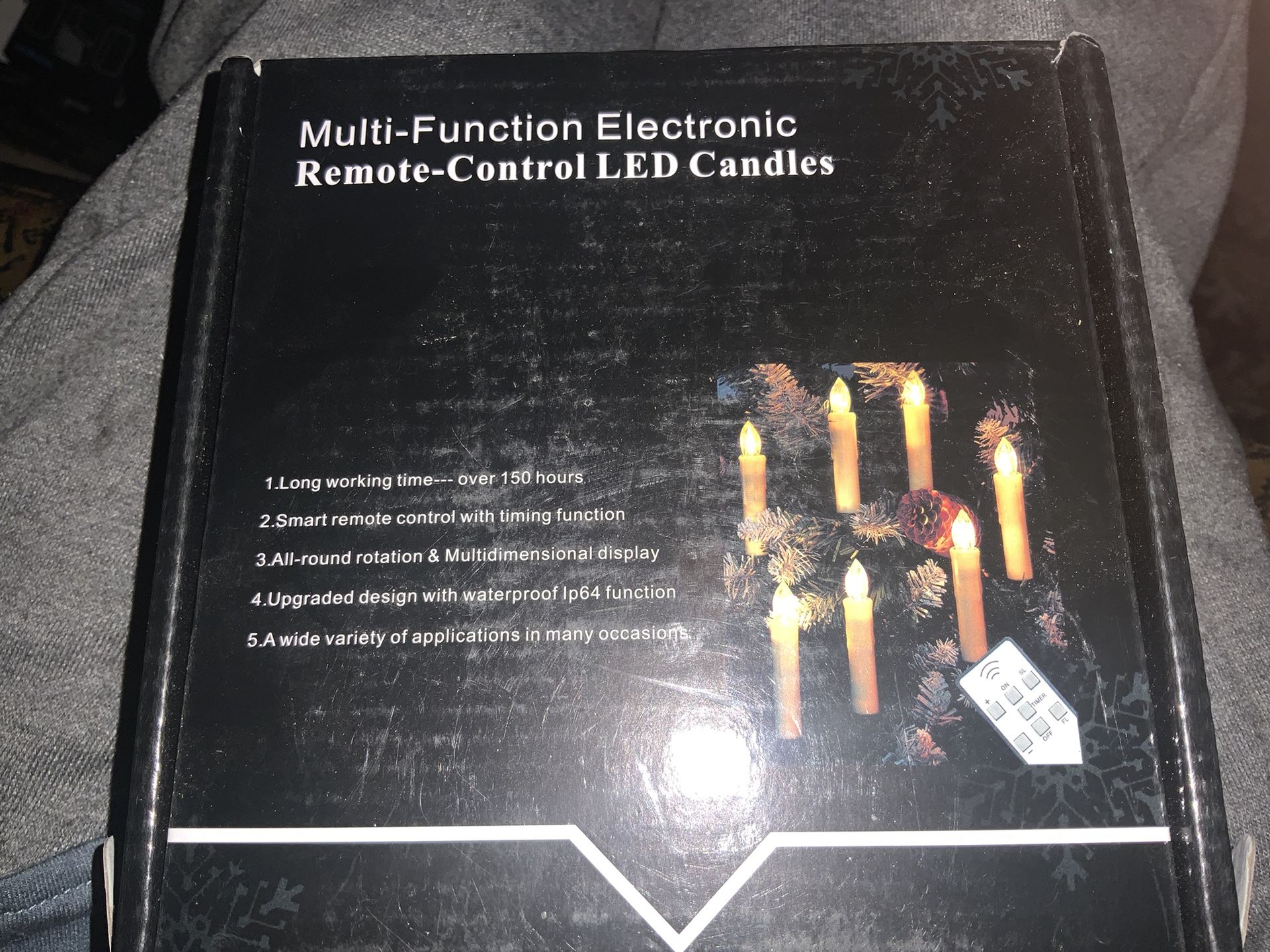12pcs Multi-Function Electronic Remote-Control LED Candles