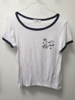 Size small ringer alien UFO spaceship shirt