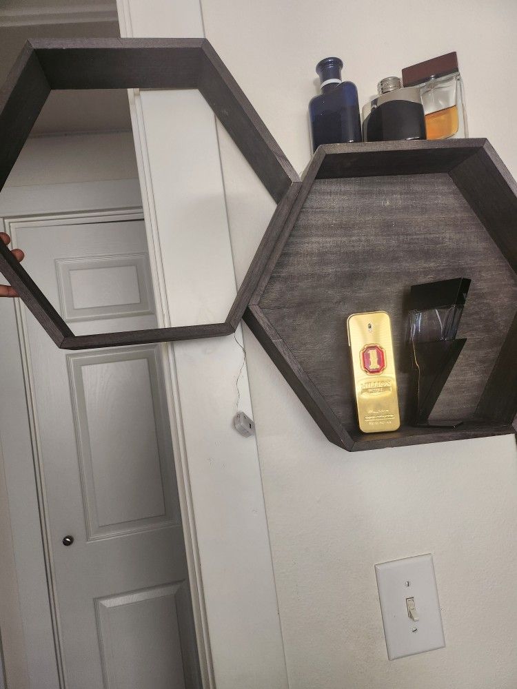 Hexagon Floating Shelves