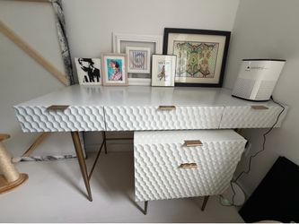 West Elm Desk and nightstand