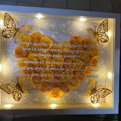 Custom Heart Shadow Box – Gift for Mom