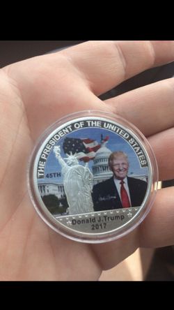 45th President Donald Trump Coin US White House The Statue of Liberty Silver Metal Coin Collection