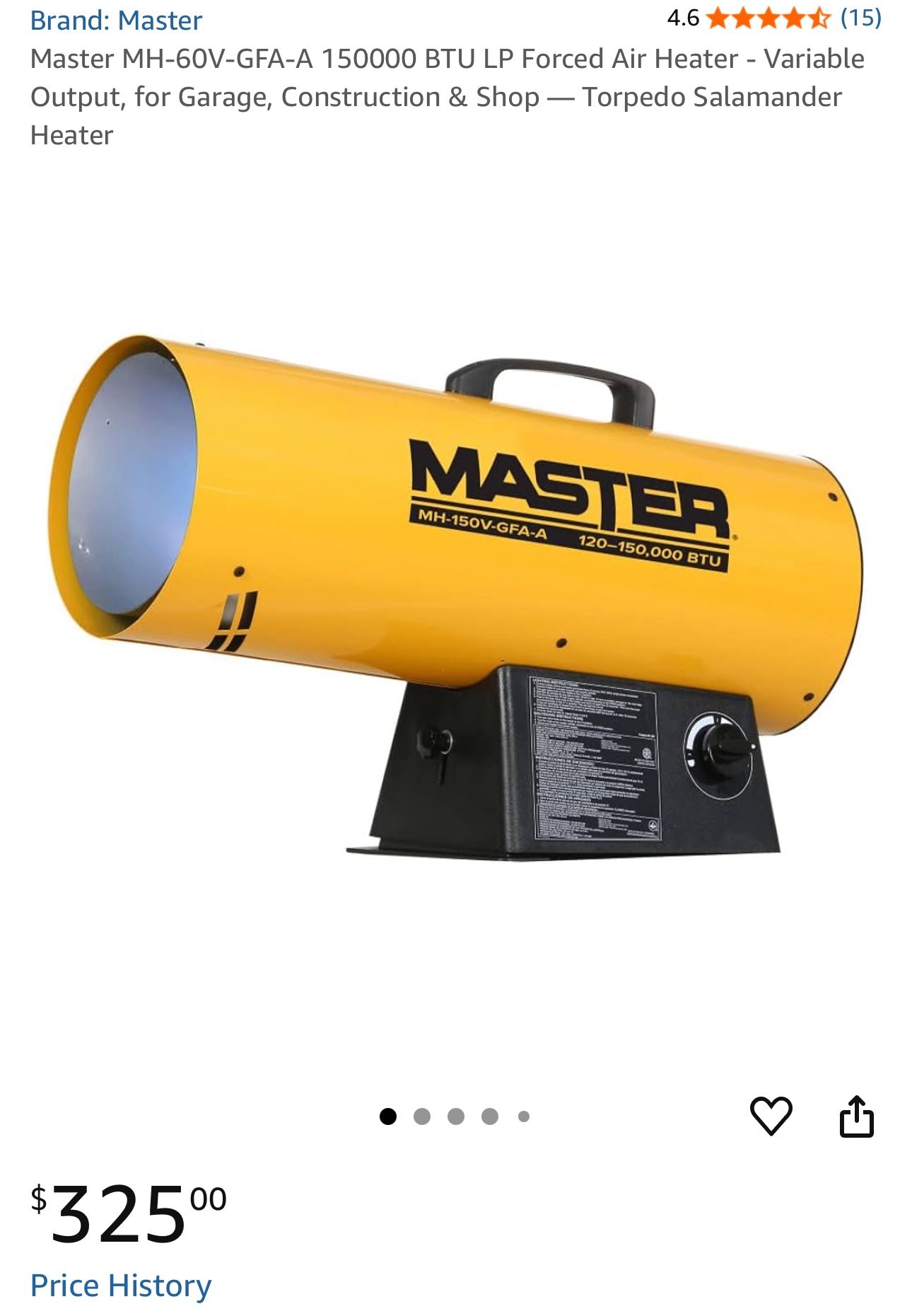 Master Forced Air Heater