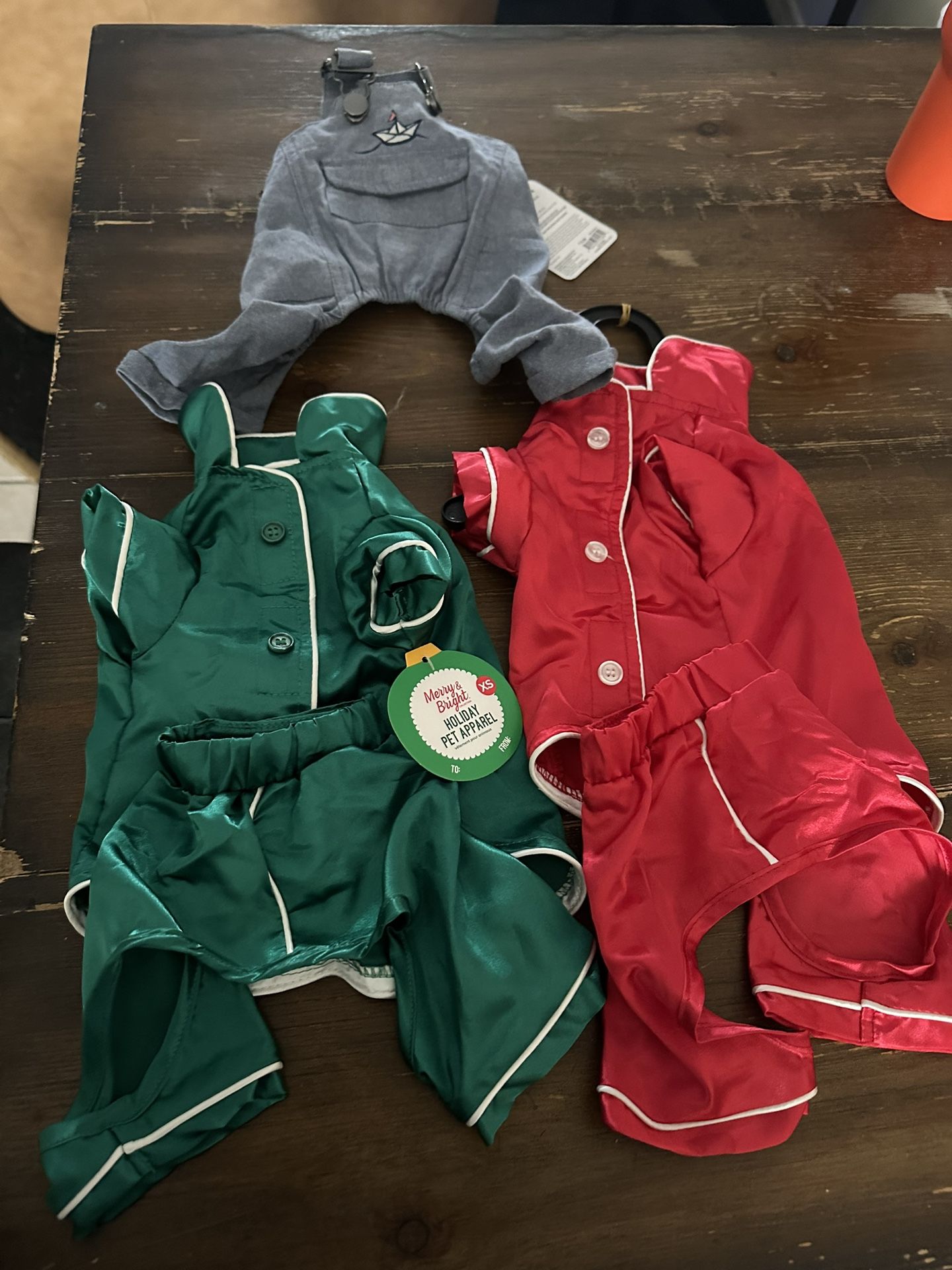 Dog Jammies & Overalls Xs Brand New  