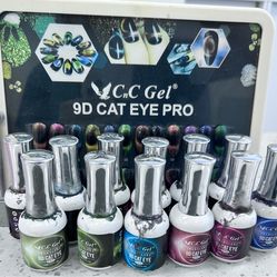 12 Gel Nail Polish 9d cat eye pro effect galaxy design art special salon display